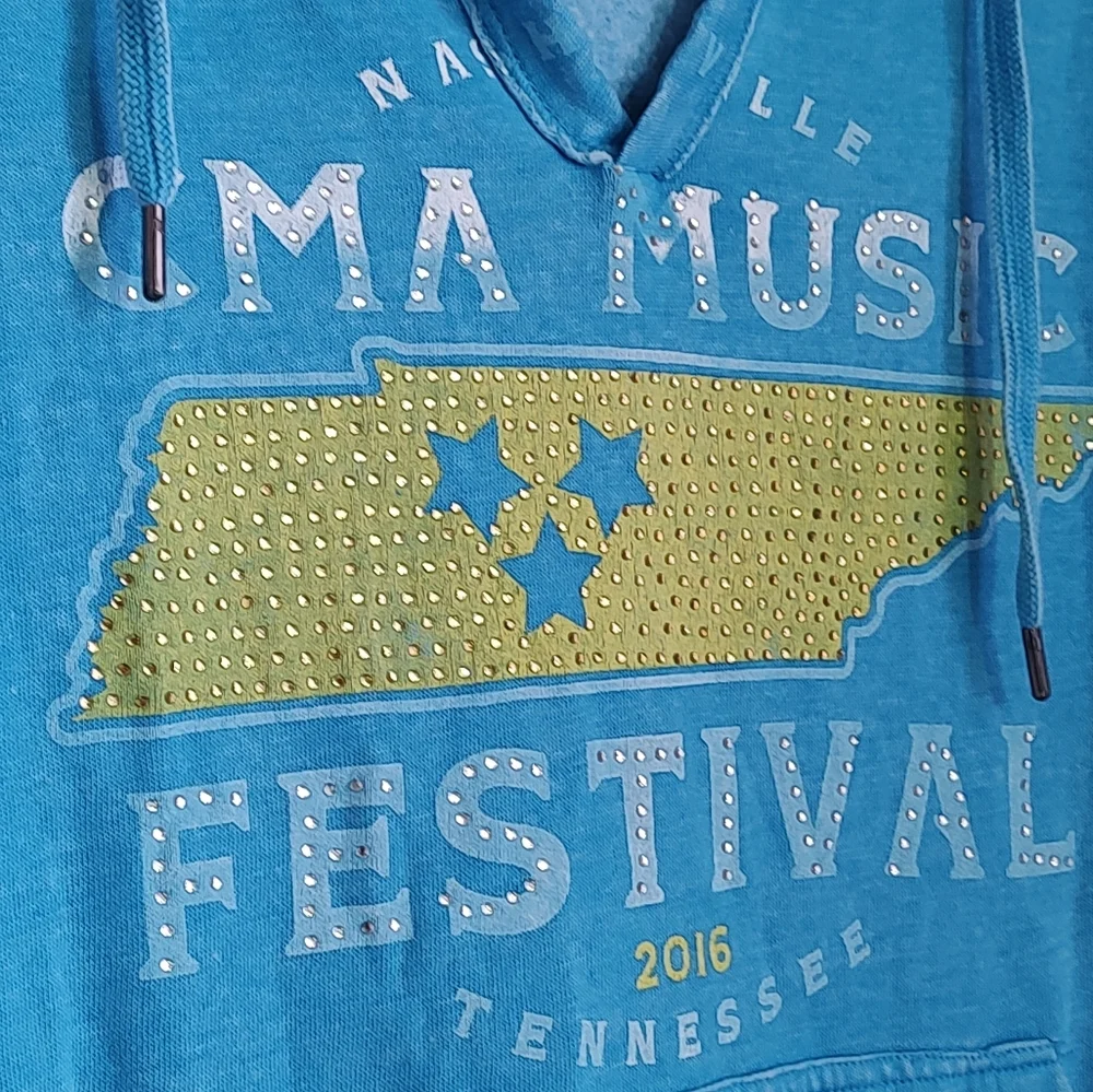 CMA Music Festival Blue Hoodie with Kangaroo Pocket - Picture 7 of 8